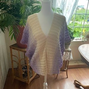 Crocheted ladies top to wear alone or as a top over a swimsuit